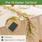 6.6 FT Lighted Easter Garland with Egg and Mixed Berry, Artificial Spring Garlands with Timer, Easter Decorations Pre-lit with 18 LED Lights, Pastel Garland for Mantle Doorway